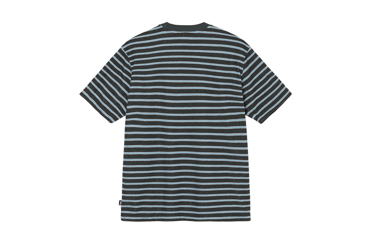 Stussy Striped Terry Short Sleeve Crew Tee - Black