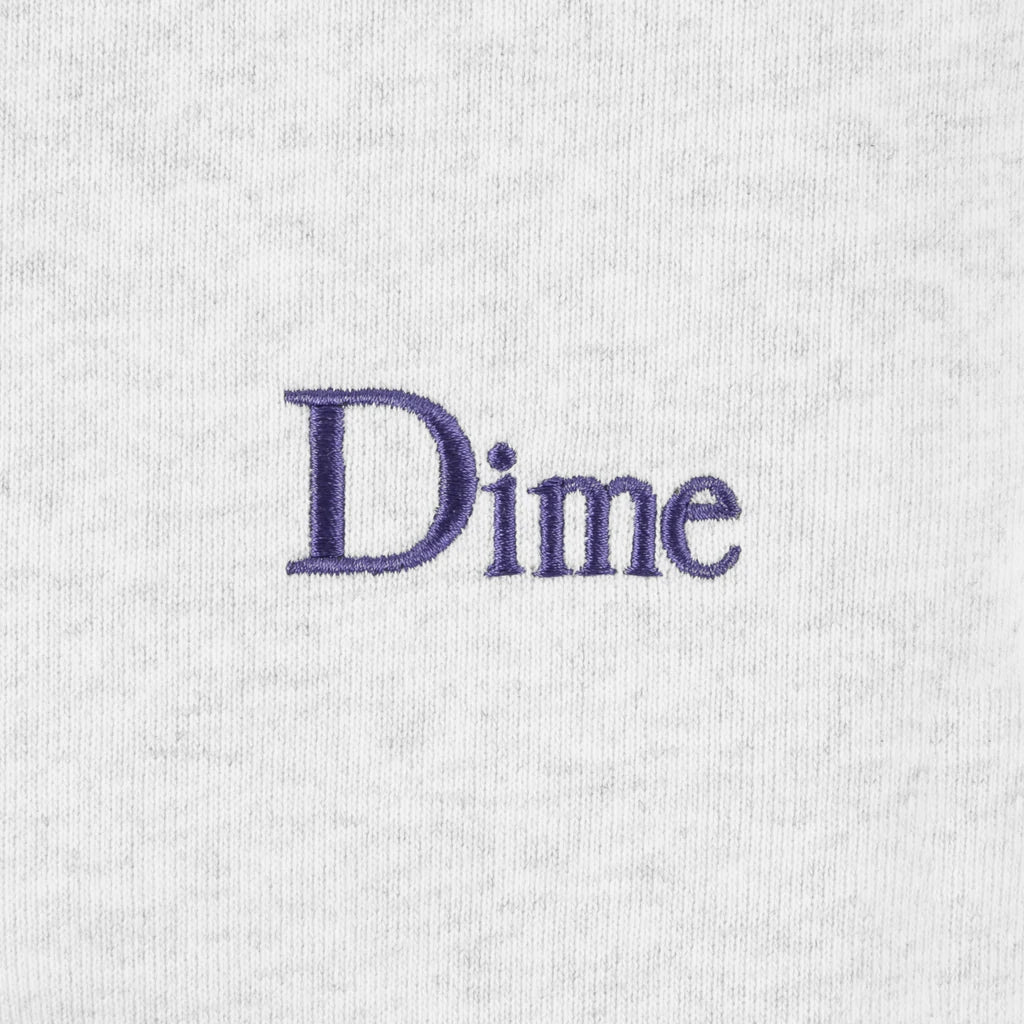 Dime Crew Neck Small Logo Ash/Purple