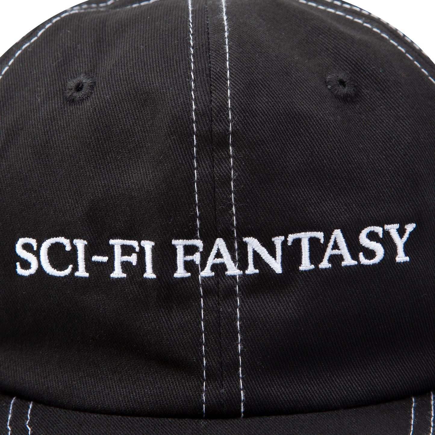 Sci-Fi Fantasy Flat Logo Hat - Black
