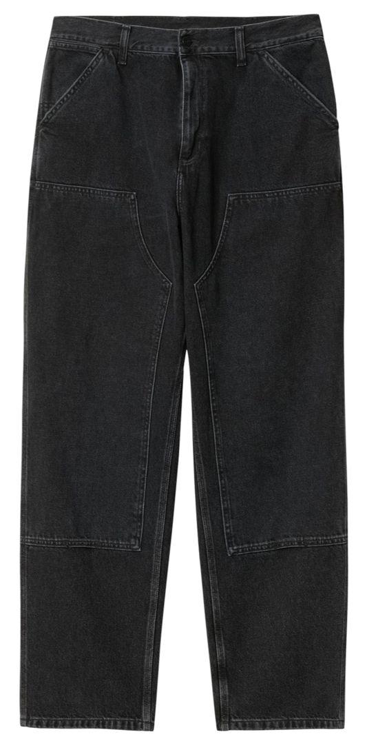 Carhartt WIP Double Knee Pant - Black Stone Washed