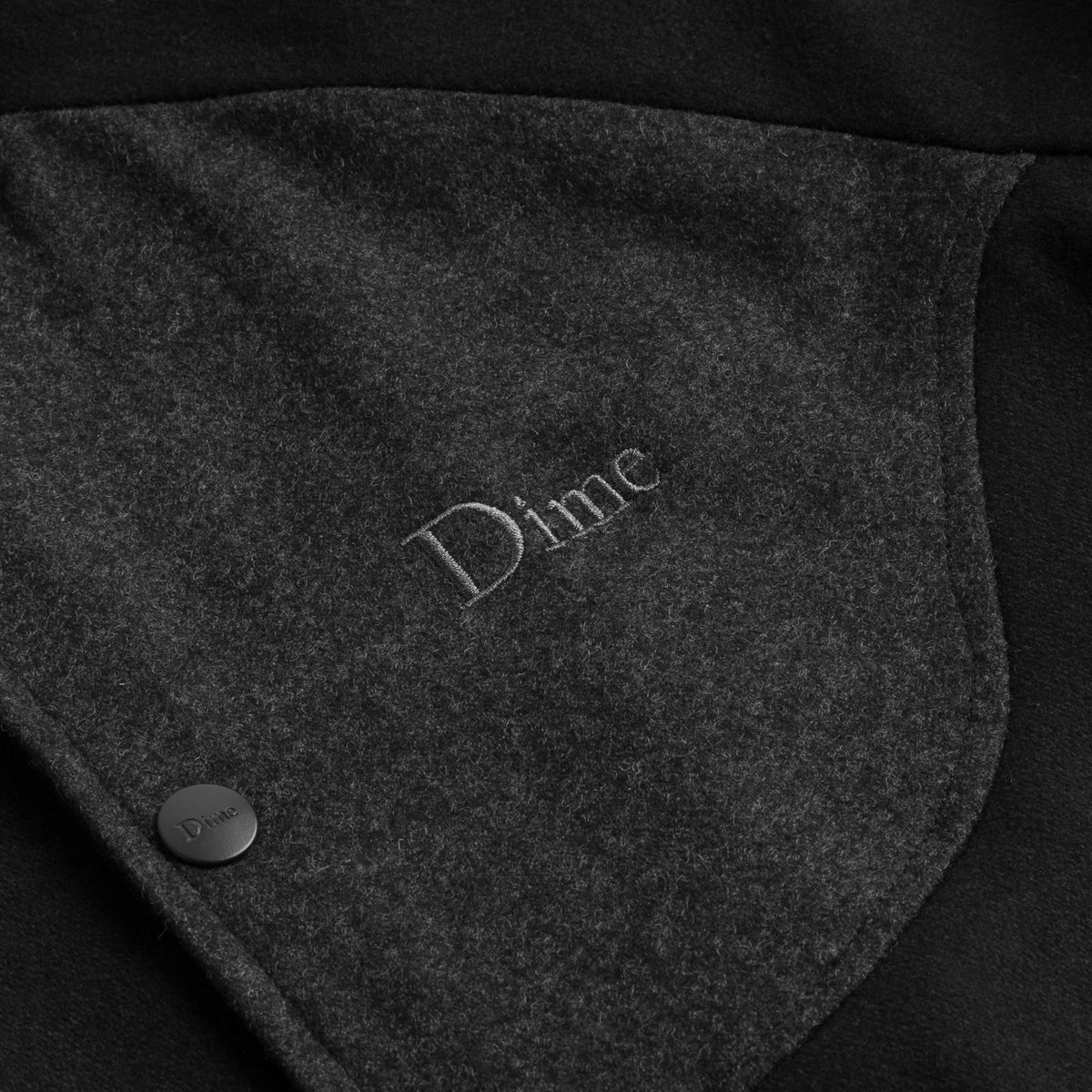 Dime Letterman Wool Jacket - Black