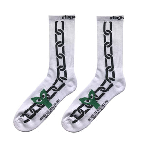 Stingwater Aapi Chain Sock - White