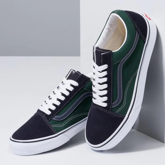 Navy shop green vans