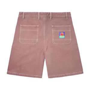 Butter Goods Washed Canvas Work Shorts - Brick