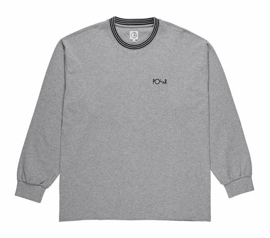 Polar Striped Rib Longsleeve Tee - Heather Grey
