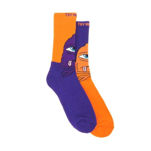 Toy Machine Bored Sect Socks - Purple/Orange