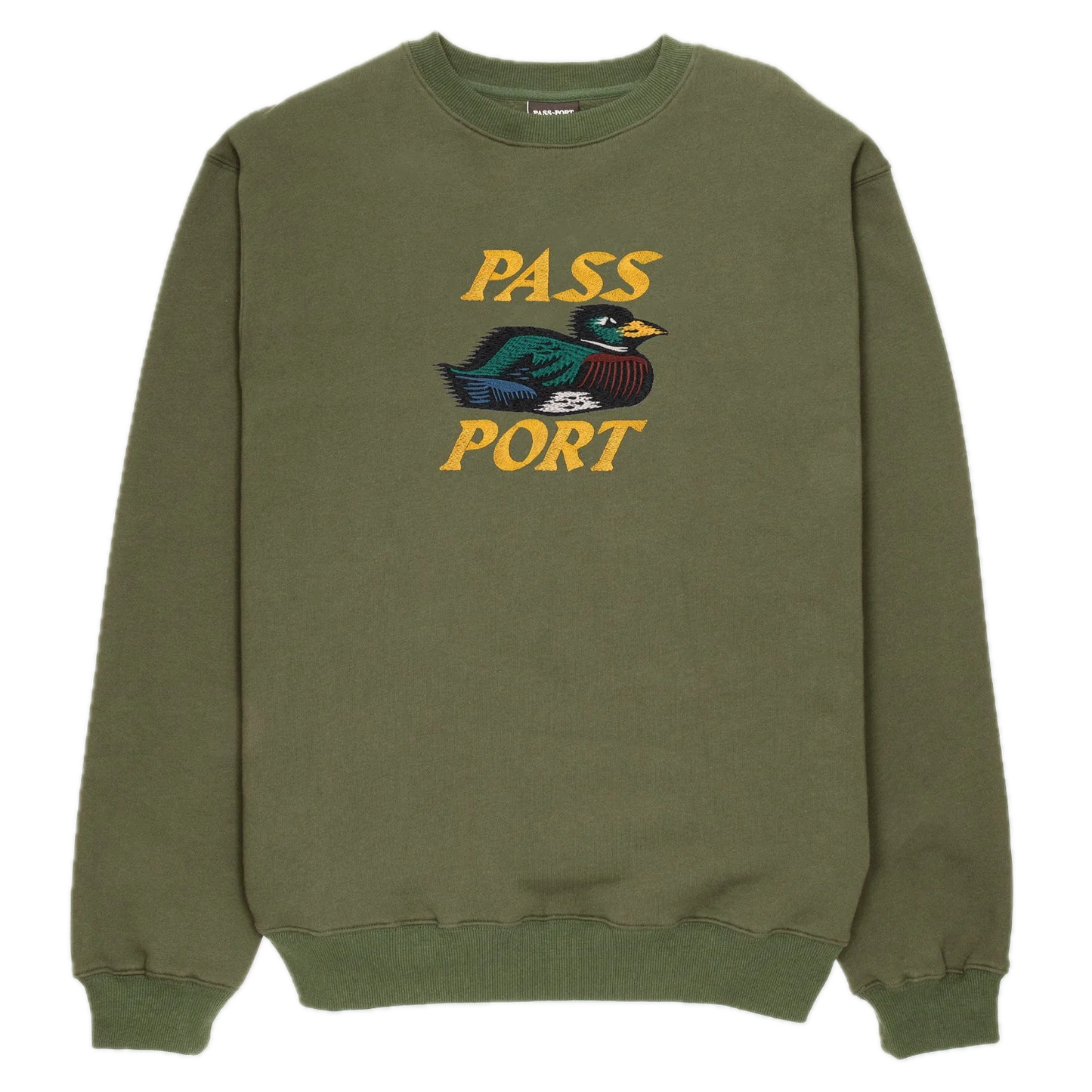 Pass-Port Fast Duck Crewneck - Olive