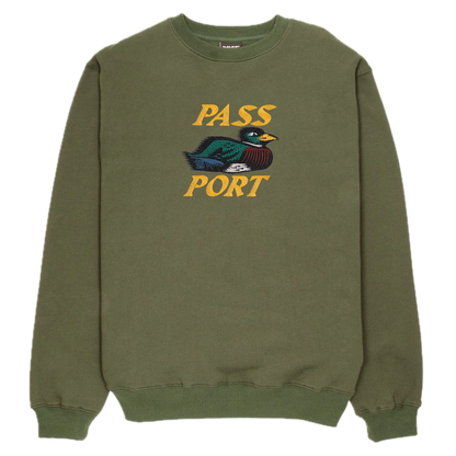 Pass-Port Fast Duck Crewneck - Olive