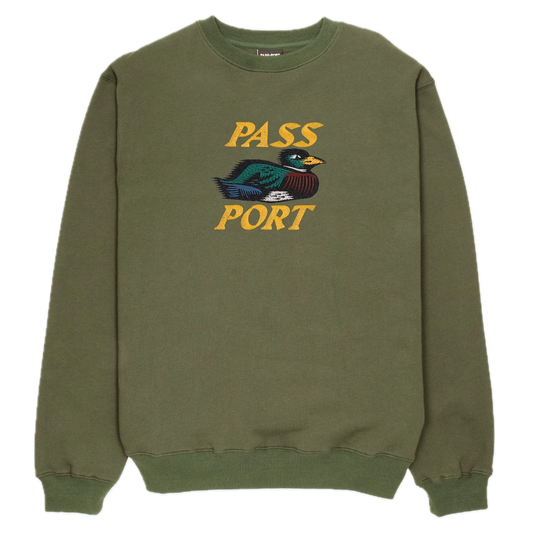 Pass-Port Fast Duck Crewneck - Olive