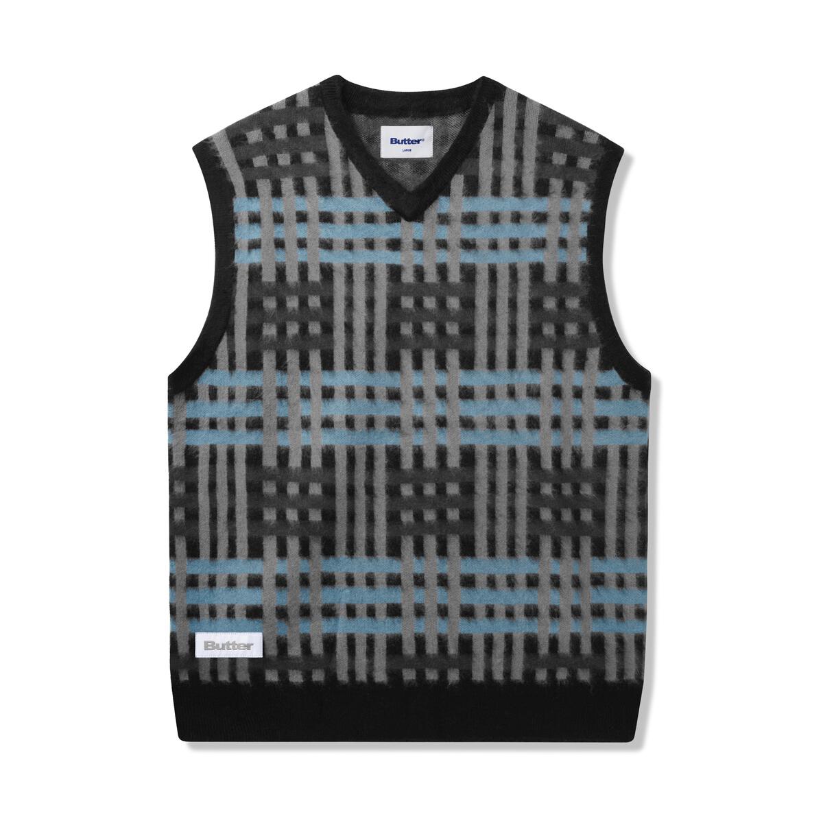 Butter Goods Weave Knitted Vest - Black