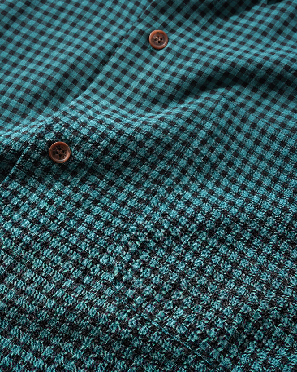 Butter Goods Gingham Shirt - Pine/Black