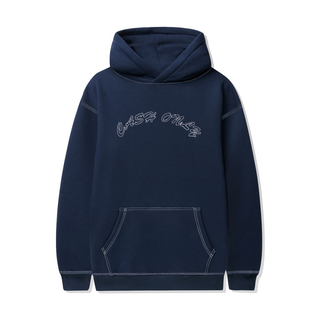 Cash Only Stitch Logo Hoodie - Deep Navy