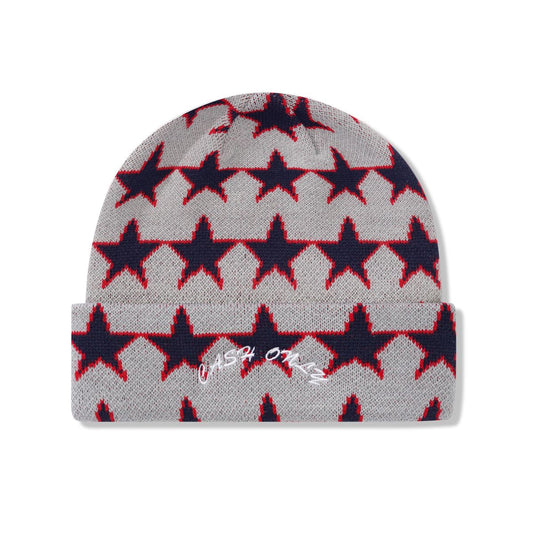 Cash Only Star Beanie - Grey