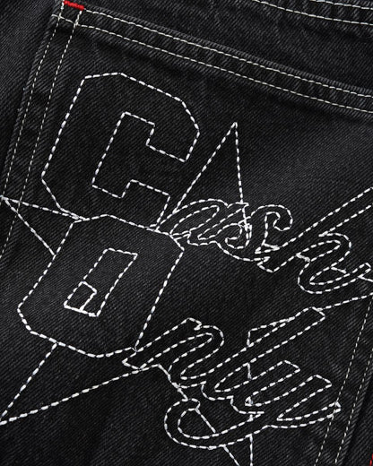 Cash Only Halftime Denim Jeans - Distressed Black