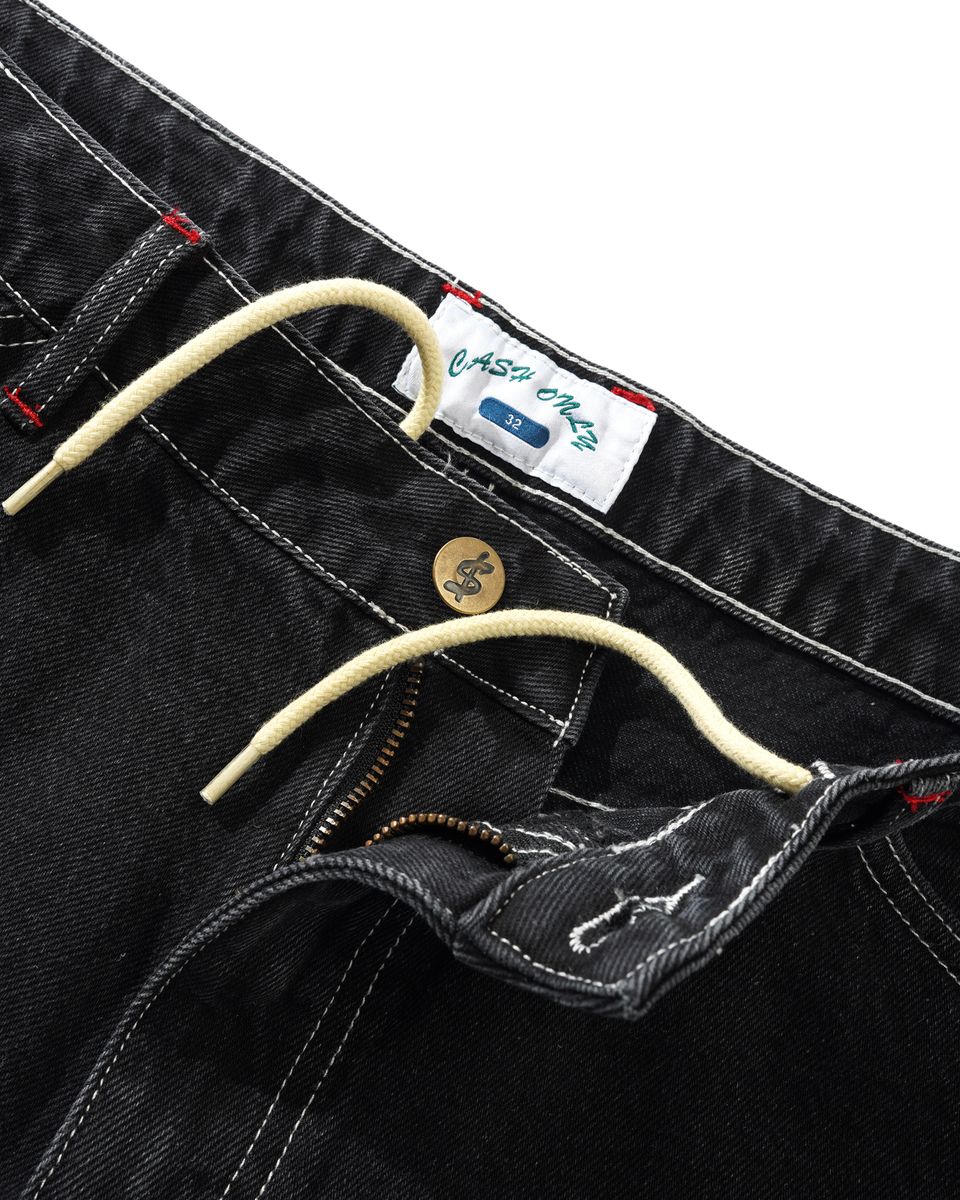 Cash Only Halftime Denim Jeans - Distressed Black