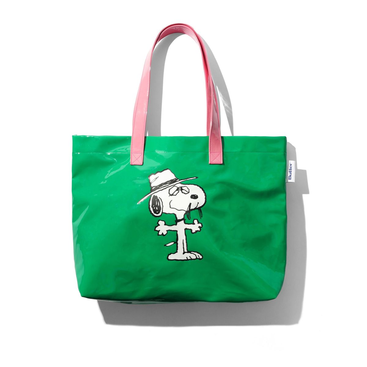 Butter Goods x Peanuts Shopper Tote - Green/Light Pink