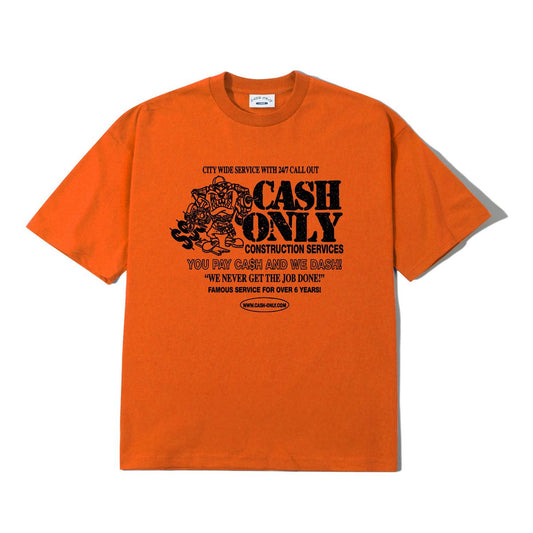 Cash Only Dash Tee - Orange