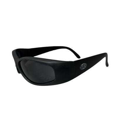 Baker Oval Wraparound Sunglasses - Black