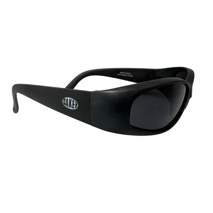 Baker Oval Wraparound Sunglasses - Black