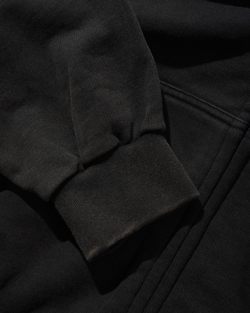 Cash Only Campus Zip-Thru Hoodie - Washed Black