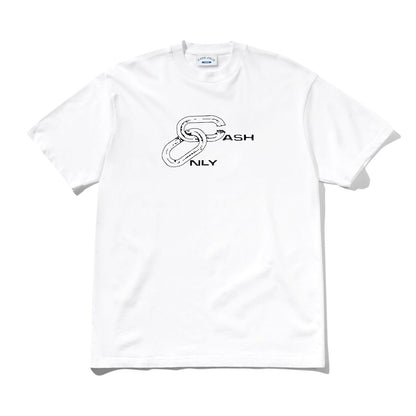 Cash Only Chain Tee - White