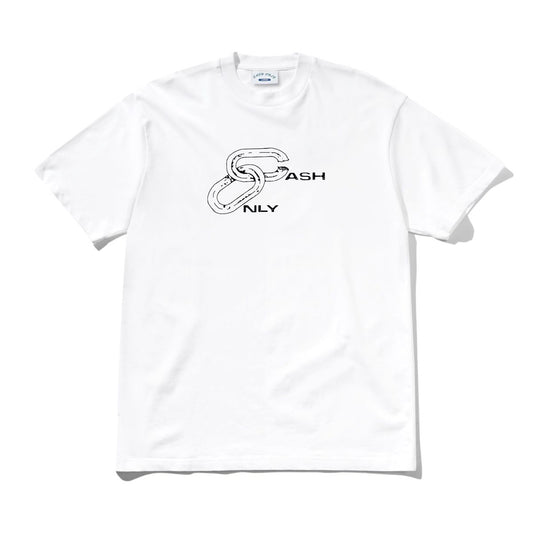 Cash Only Chain Tee - White