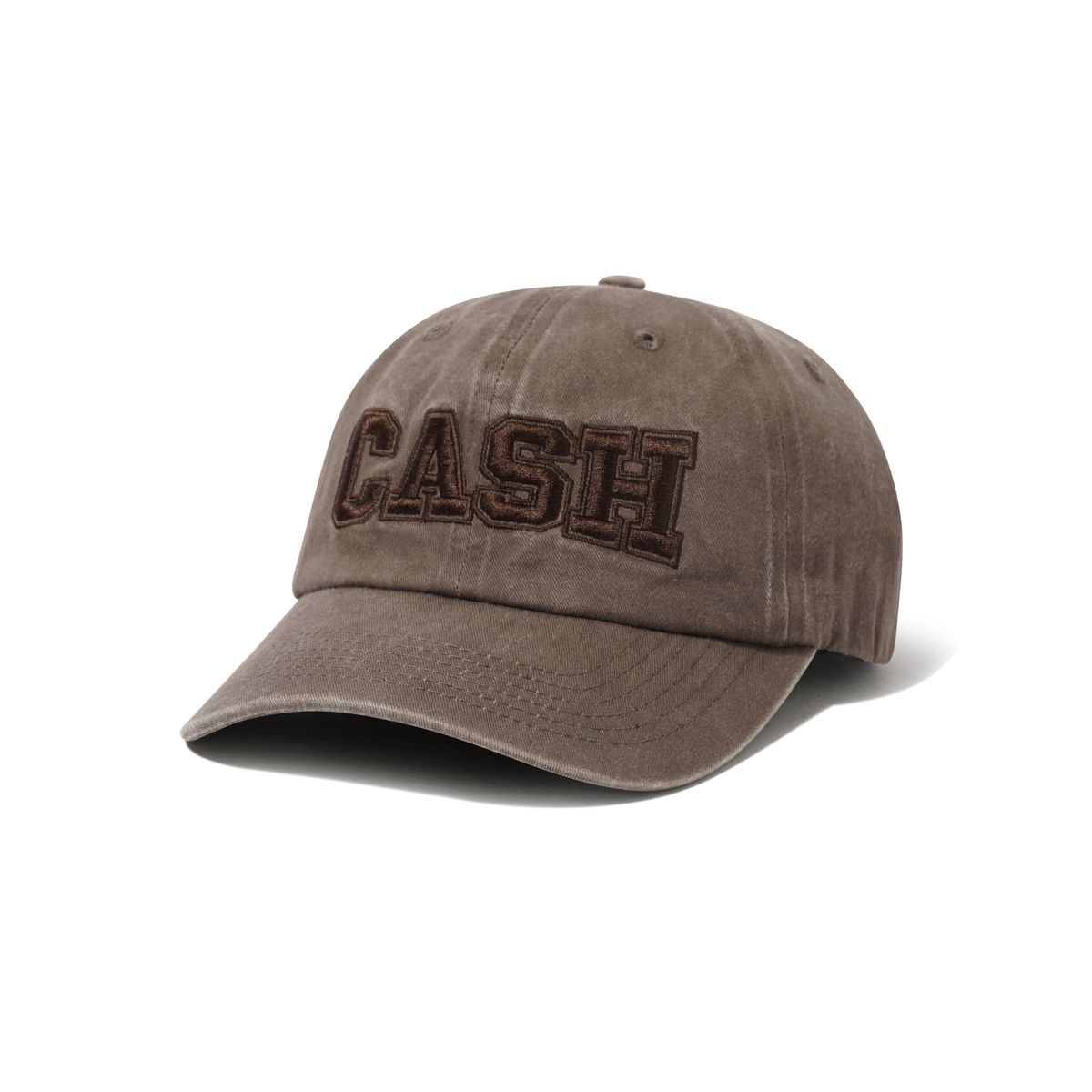Cash Only Campus 6 Panel Cap - Washed Brown