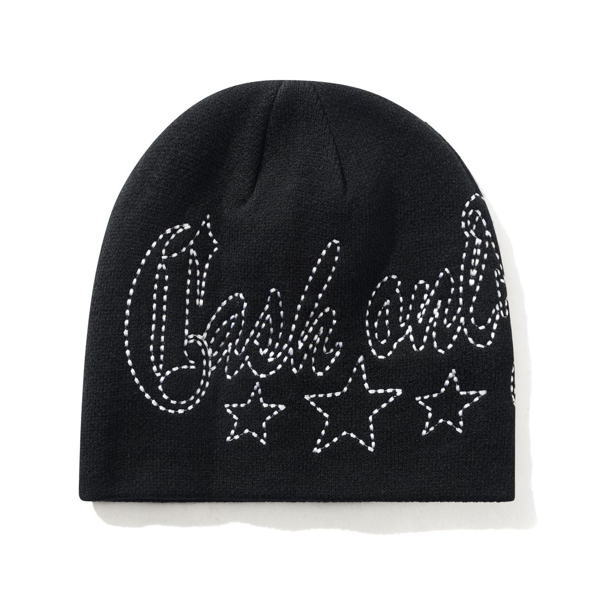Cash Only Strip Skully Beanie - Black