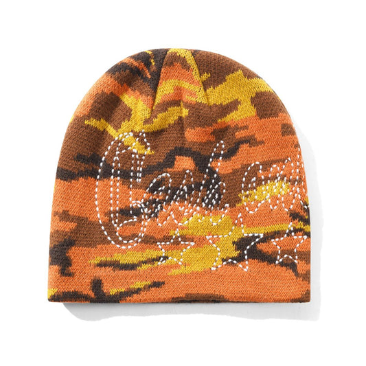 Cash Only Strip Skully Beanie - Fall Camo
