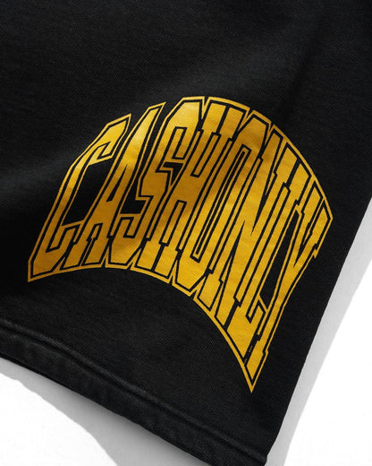 Cash Only Bench Fleece Shorts - Washed Black
