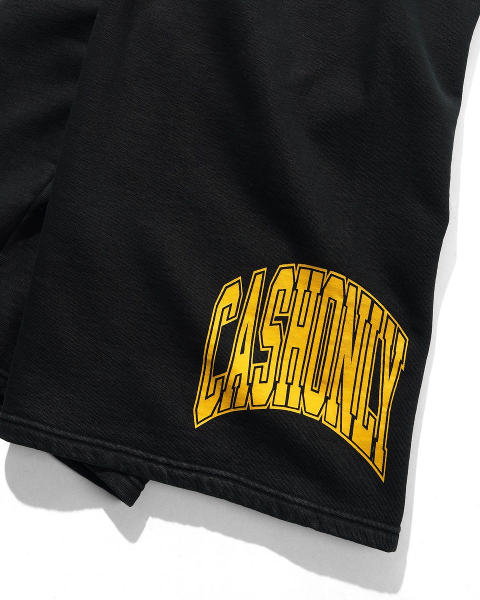 Cash Only Bench Fleece Shorts - Washed Black