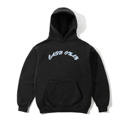 Cash Only Ripstop Logo Applique Hoodie - Black