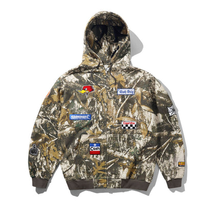 Cash Only Service Zip-Thru Hoodie - Foliage Camo