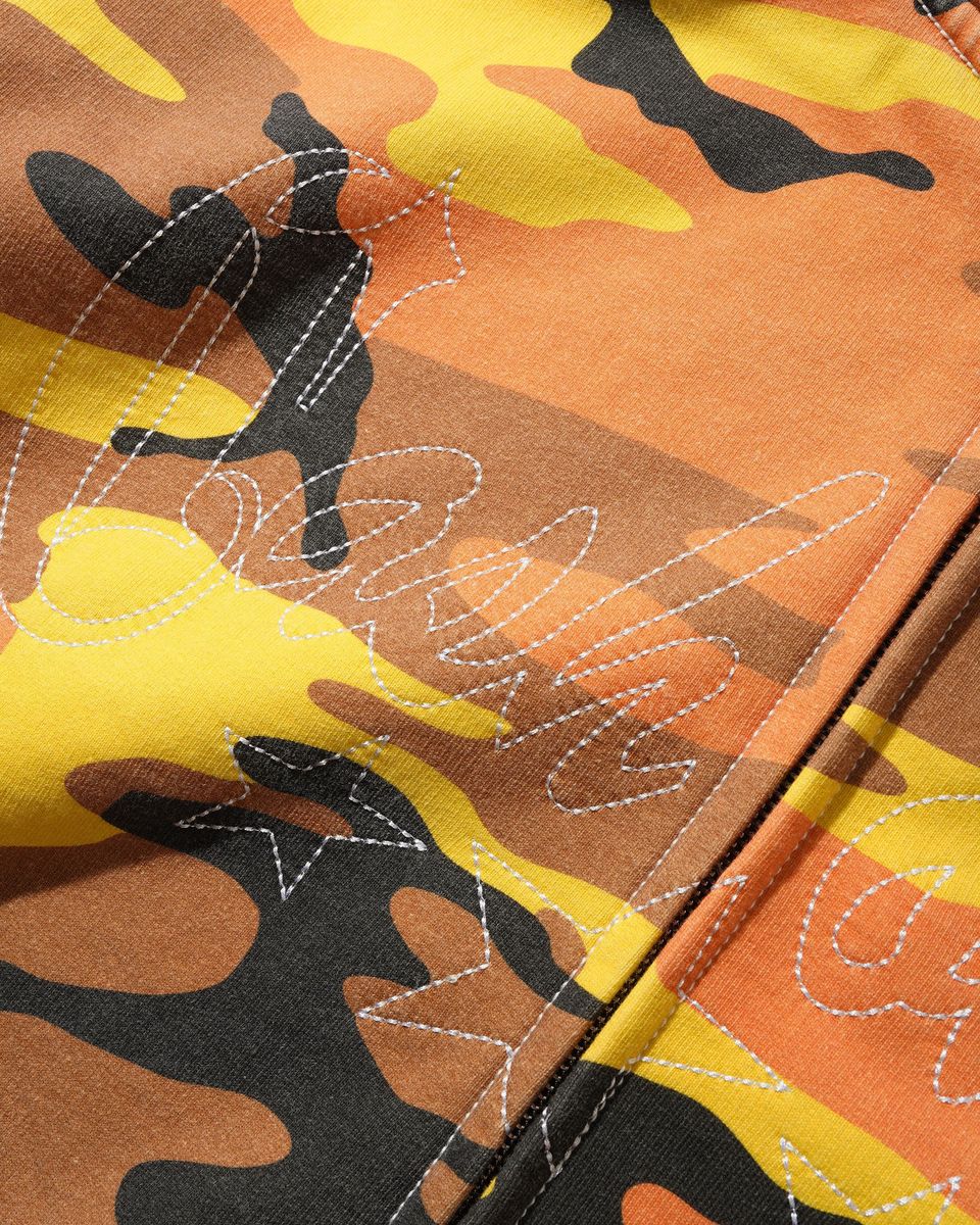 Cash Only Strip Zip-Thru Hoodie - Fall Camo