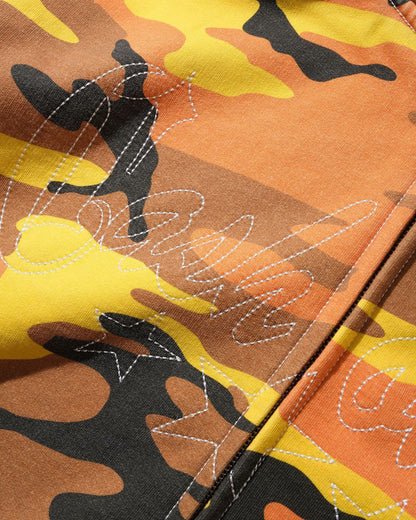 Cash Only Strip Zip-Thru Hoodie - Fall Camo