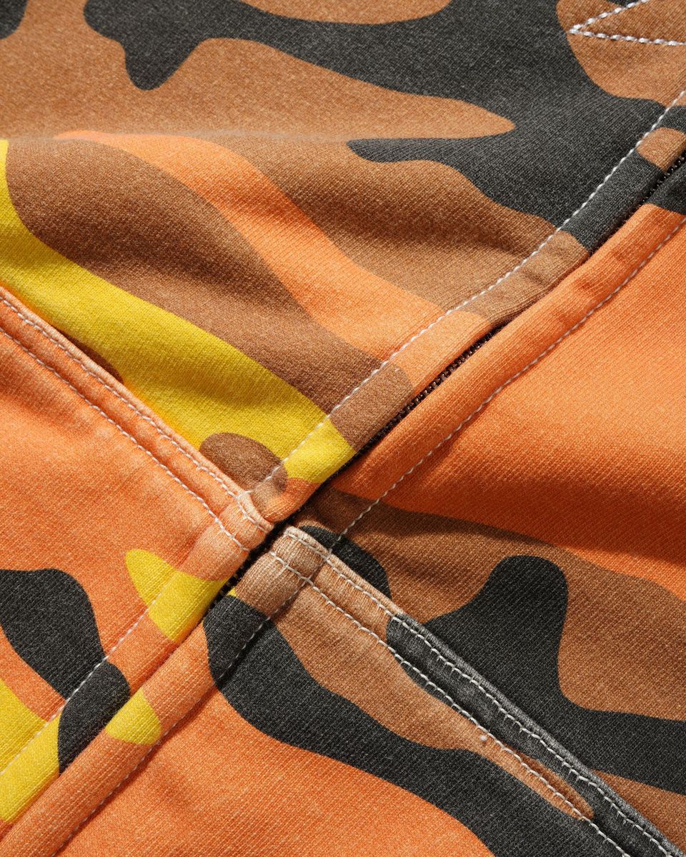 Cash Only Strip Zip-Thru Hoodie - Fall Camo