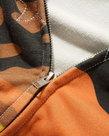 Cash Only Strip Zip-Thru Hoodie - Fall Camo