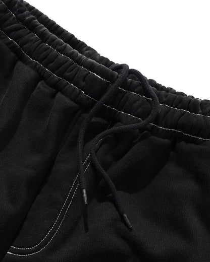 Cash Only Strip Fleece Sweatpants - Washed Black
