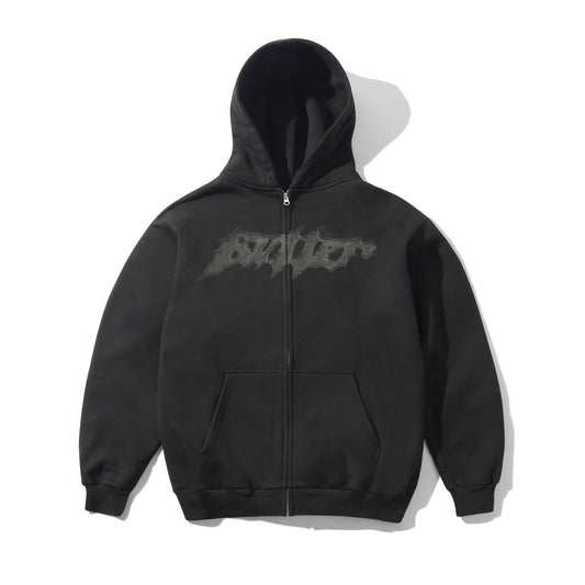 Butter Goods Amplify Zip-Thru Hoodie - Washed Black