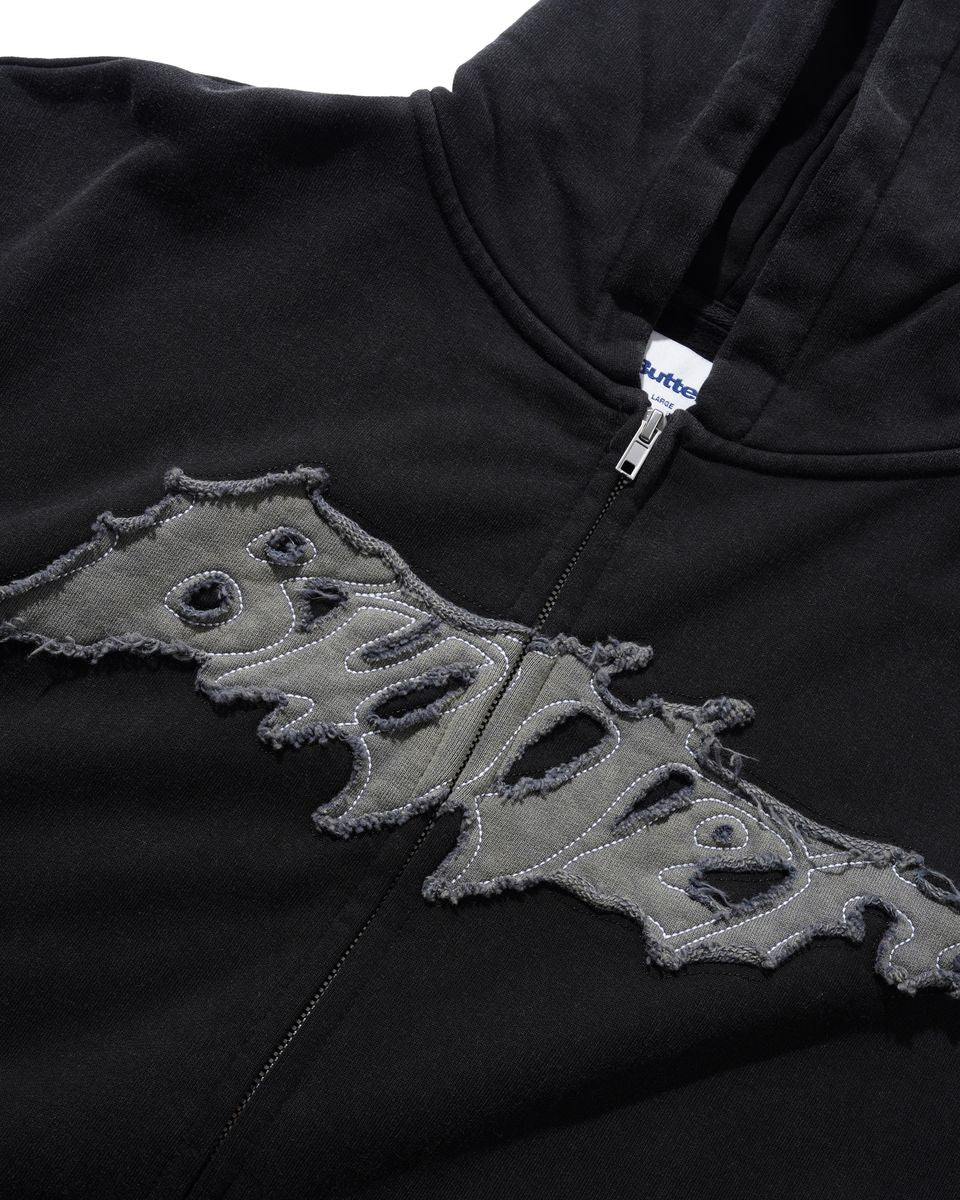 Butter Goods Amplify Zip-Thru Hoodie - Washed Black