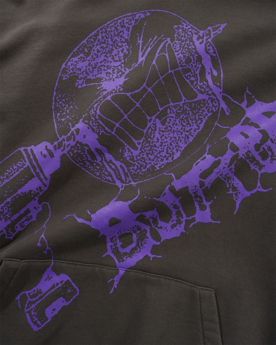 Butter Goods Drill Hoodie - Washed Dark Grey