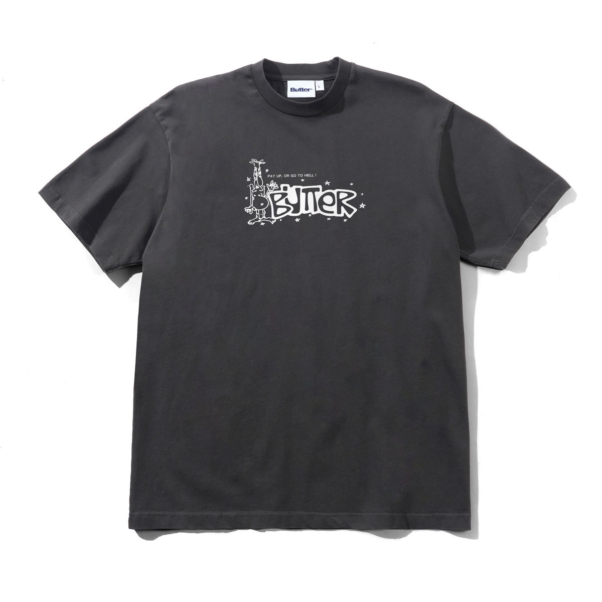 Butter Goods Pay Up Tee - Charcoal