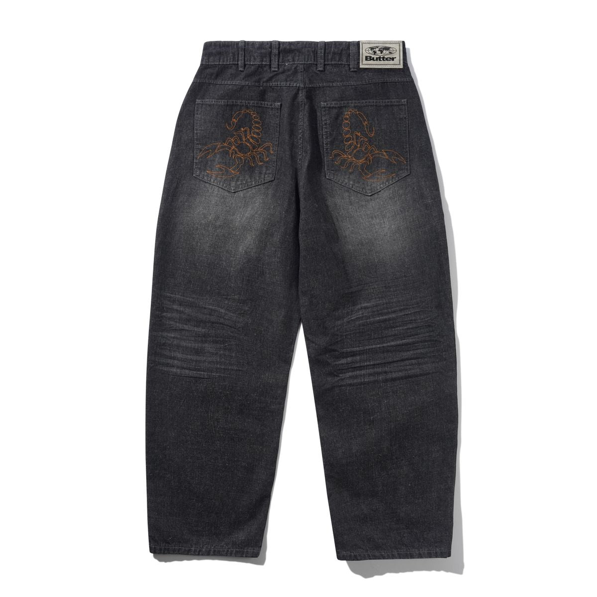 Butter Goods Scorpion Stitch Denim Jeans - Slub Black