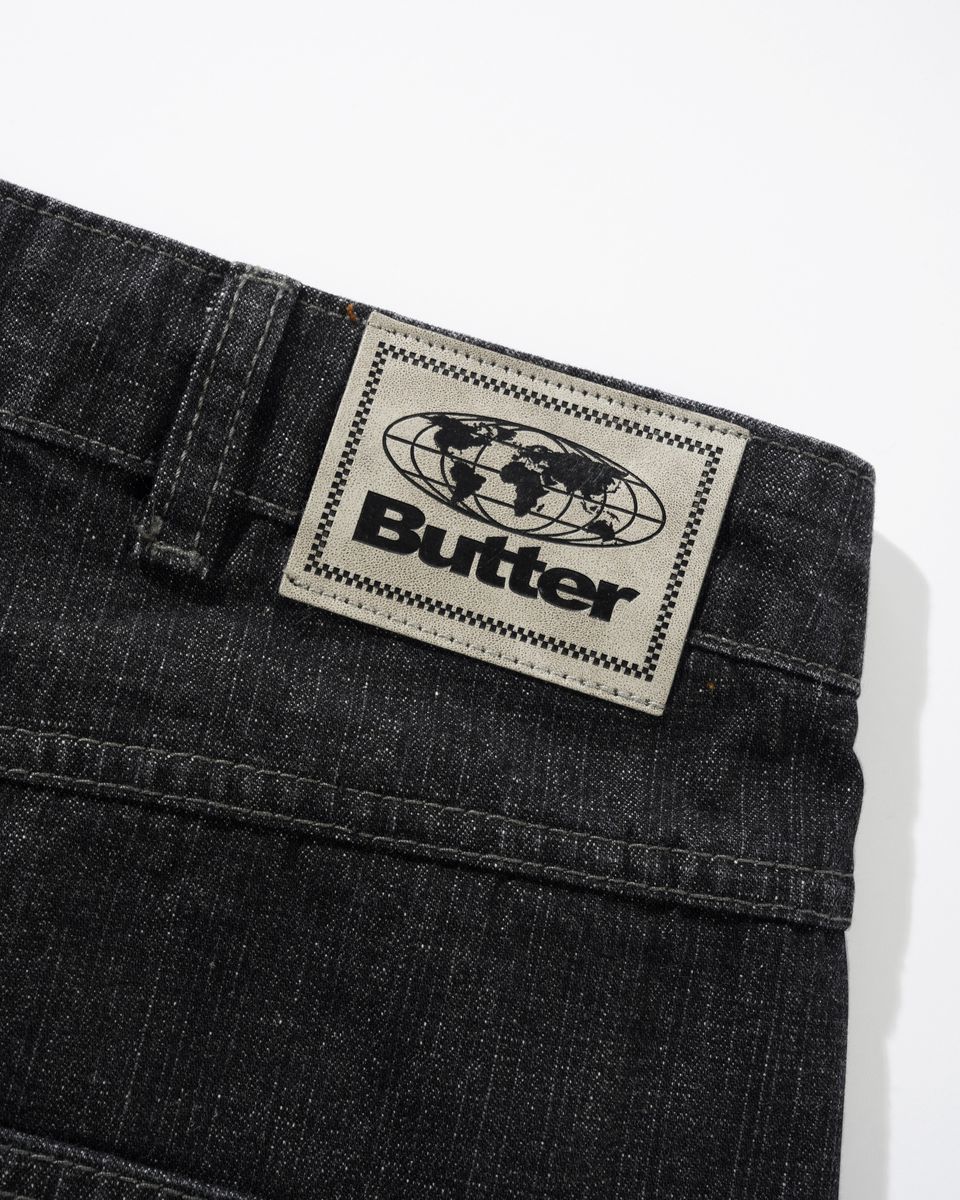 Butter Goods Scorpion Stitch Denim Jeans - Slub Black