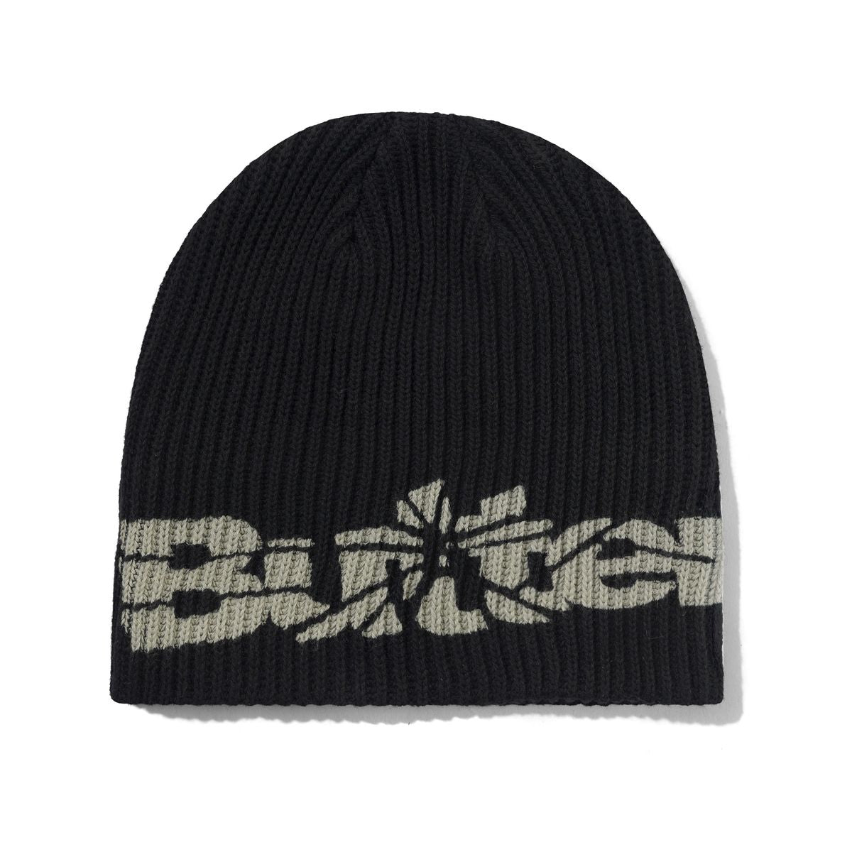 Butter Goods Smashed Logo Knit Skully Beanie - Black