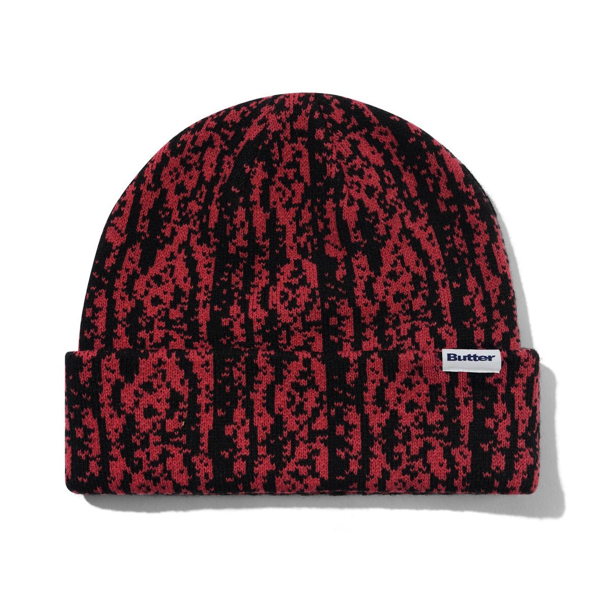 Butter Goods Lowland Camo Beanie - Berry