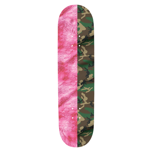 Violet Pink Fur and Camo Deck - 8.5