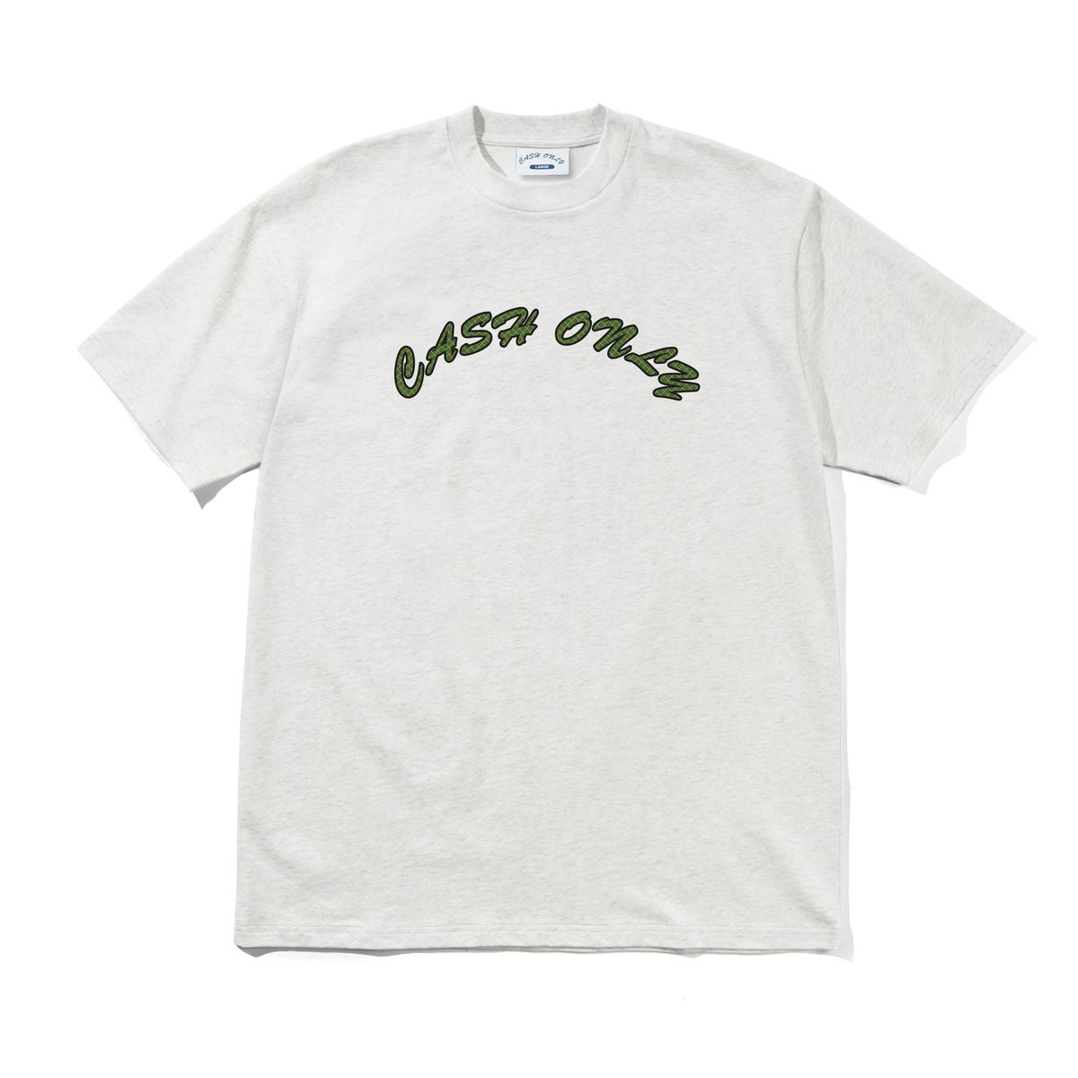 Cash Only Grid Logo Tee - Ash