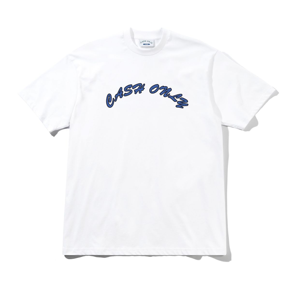 Cash Only Grid Logo Tee - White