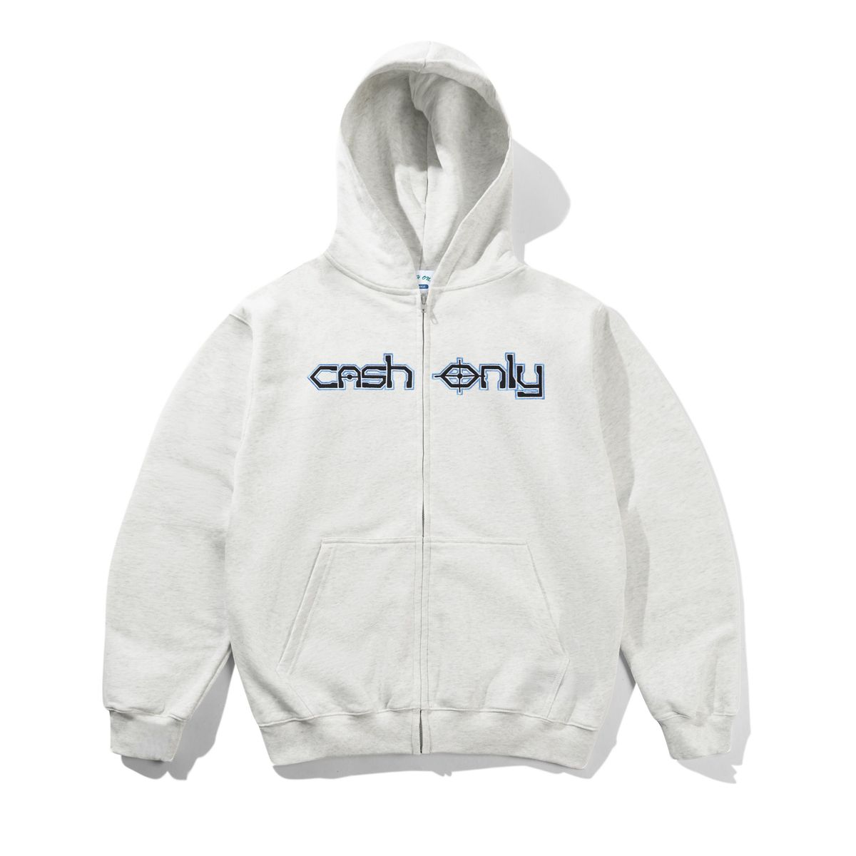 Cash Only Protocol Zip Hoodie - Ash